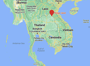 Google Map Naka (Naga) Cave, Thailand