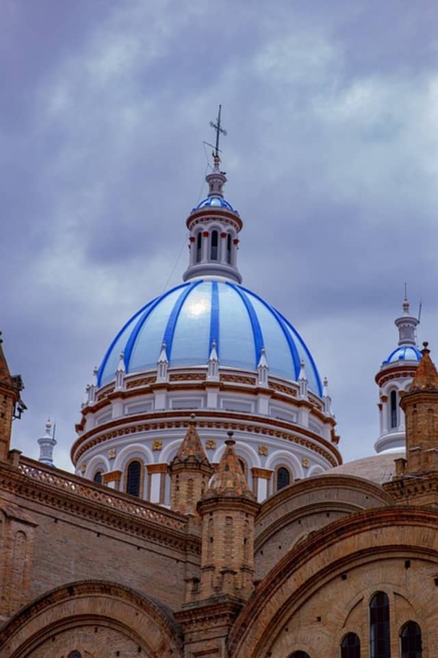 Picturesque Cathedral dome in Quenca