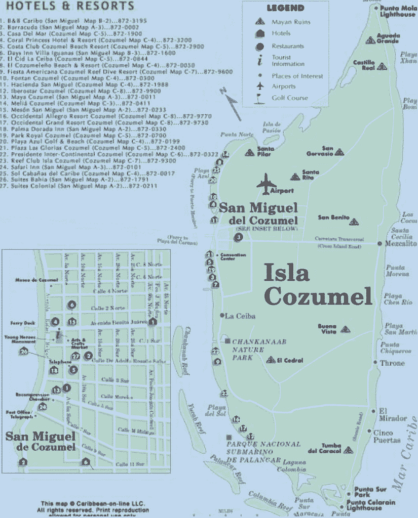 Cozumel Map