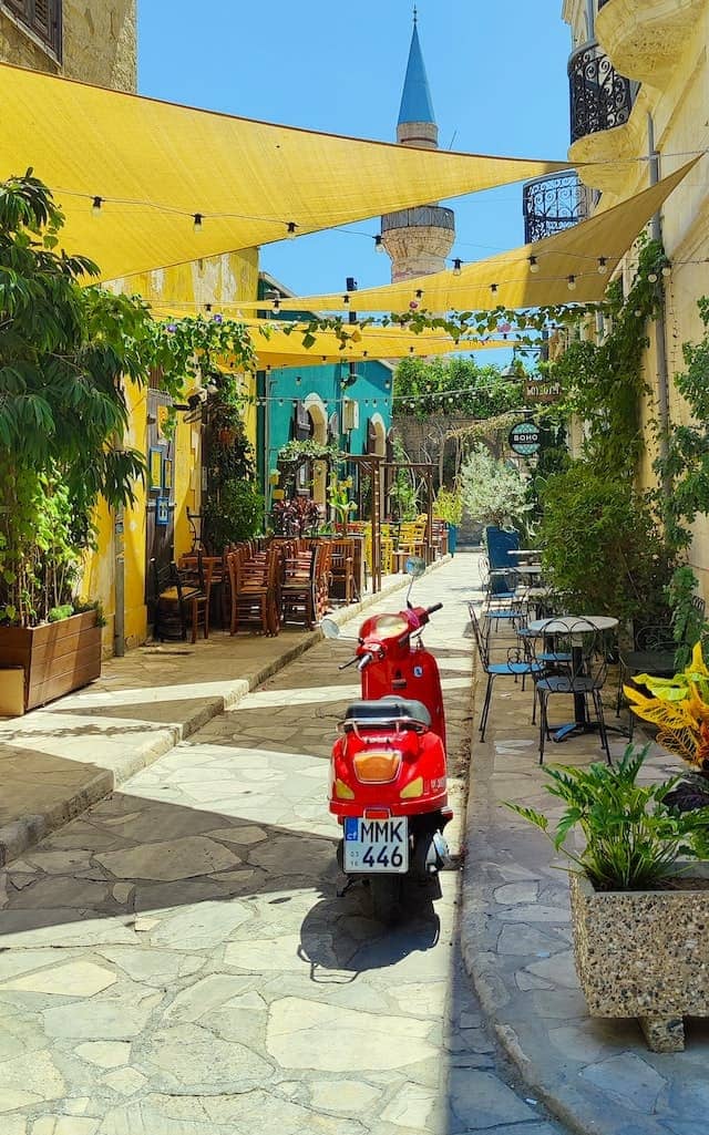 Cyprus, Limassol red motorbike
