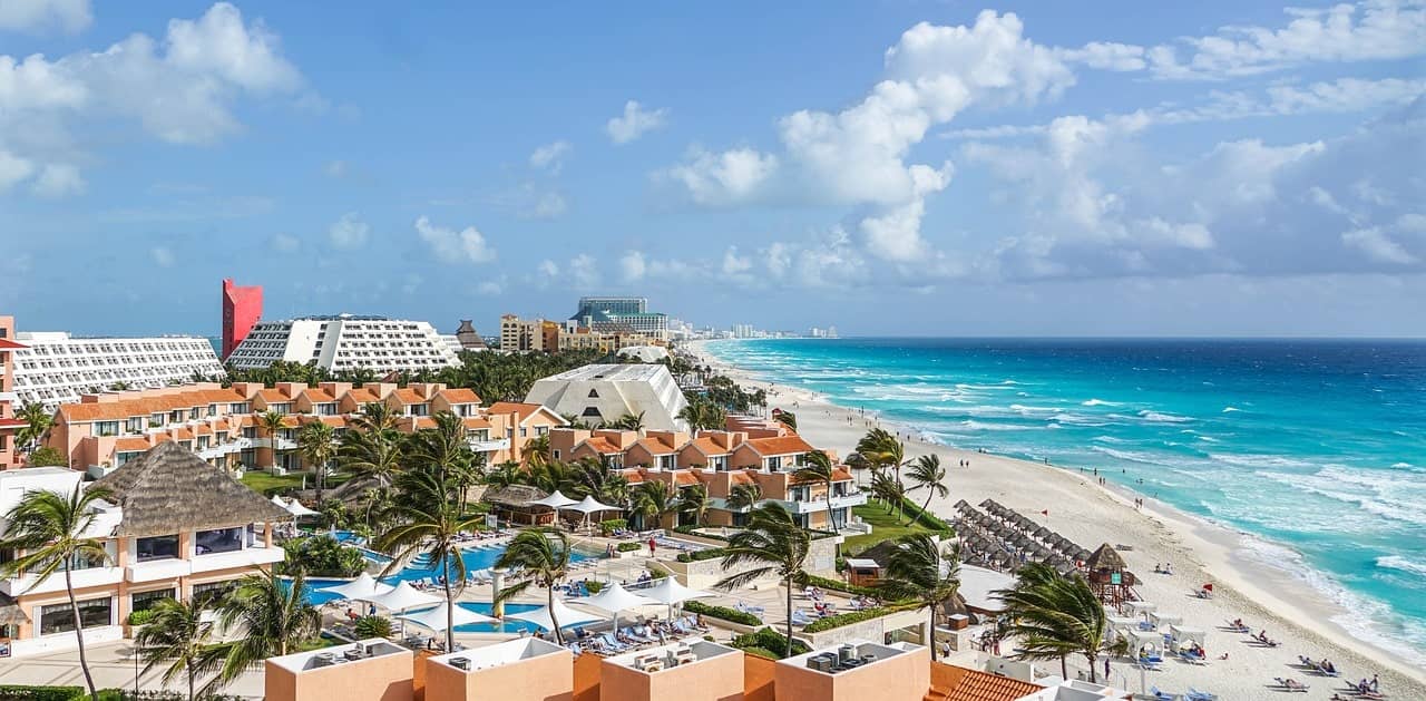 Cancun, Mexico Tropical beach world-class tourist infrastructure and resorts