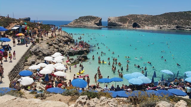 Beach resort at Comino, Malta