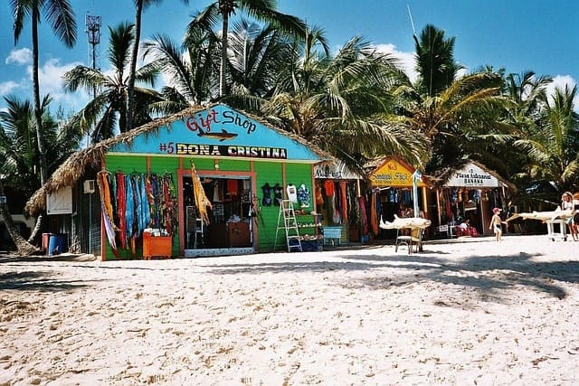 Gift shop property facing the beach in dominican republic
