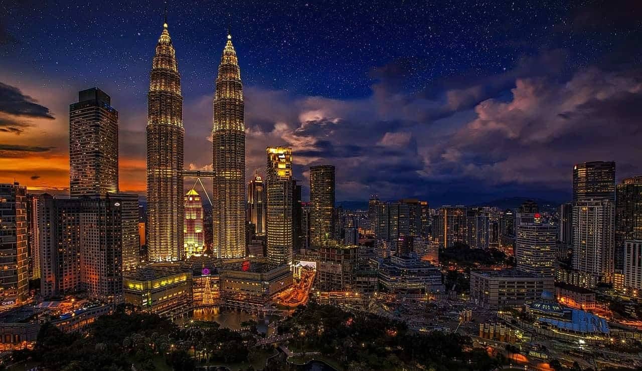 Night colors in Kuala Lumpur, Malaysia