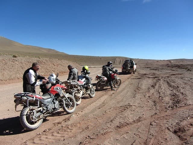 Motorcycle tour in dessert in argentina