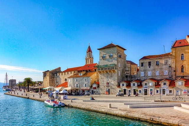 Trogir Croatia historic center city port