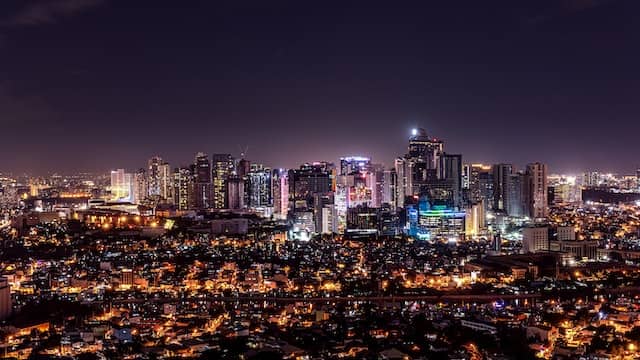 Skyline Night in Manila, Philippines