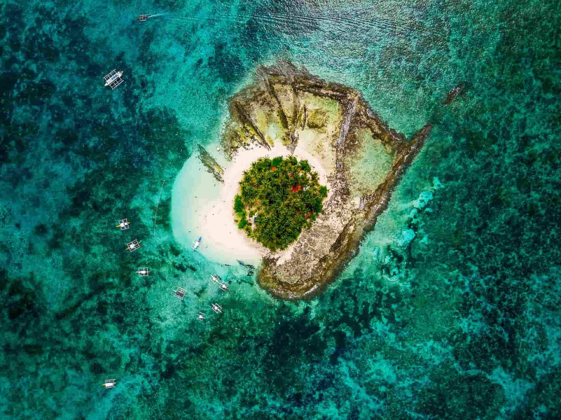 the pearl of the orient aerial Guyam Island Siargao, Philippines