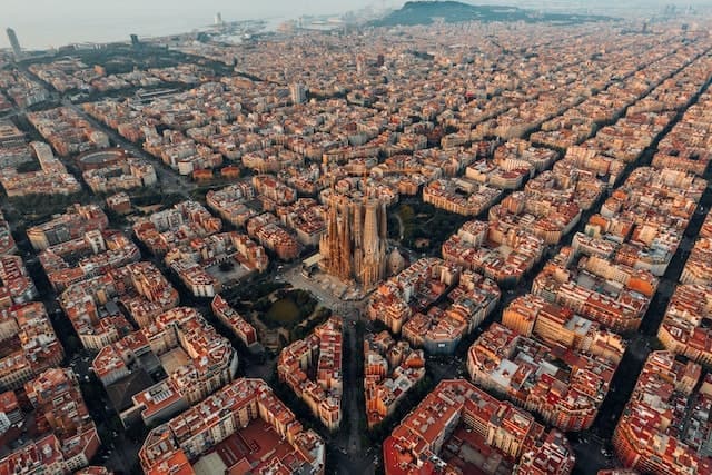 Aerial Barcelona, Spain