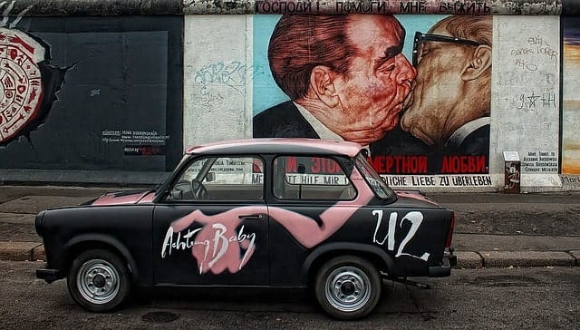 Berlin wall Germany fascinating history car graffiti wall art