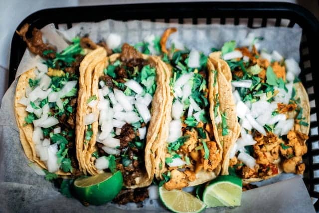 Tacos Cancun, Mexico side by side