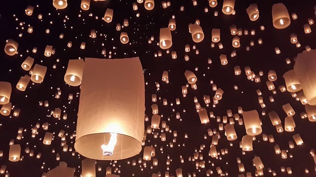 Chiang Mai sky lantern festival, Thailand