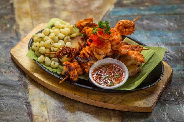 Delicious food seafood gastronomy, Peru